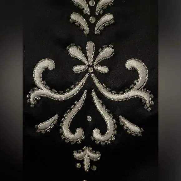 NIKI By Niki Livas Black White Dress Sz 7/8 Juniors  Y2K Prom-Formal - Picture 7 of 8